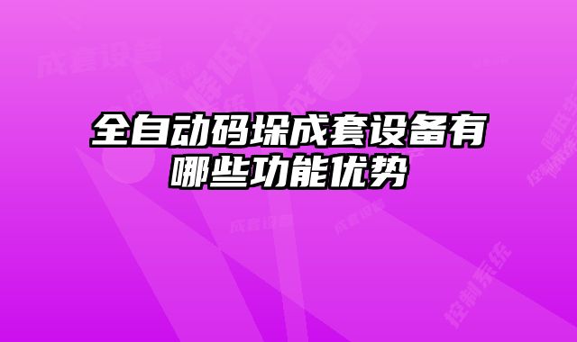 全自動碼垛成套設備有哪些功能優勢